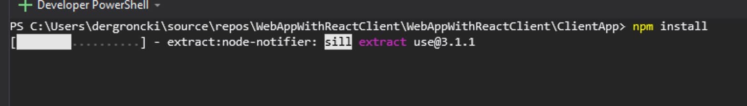 Im Verzeichnis "ClientApp" npm install und anschließend npm start ausführen